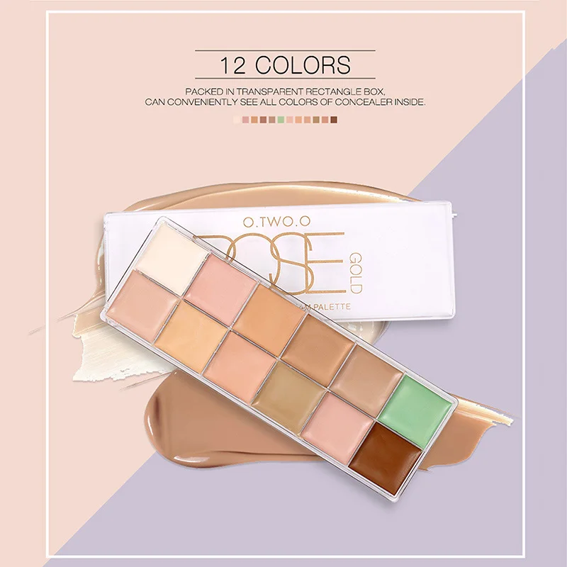 O. TWO. O 12 Color Concealer Cream Make Up Palette Invisible Pore Wrinkles Full Cover Foundation Base Makeup | Красота и здоровье