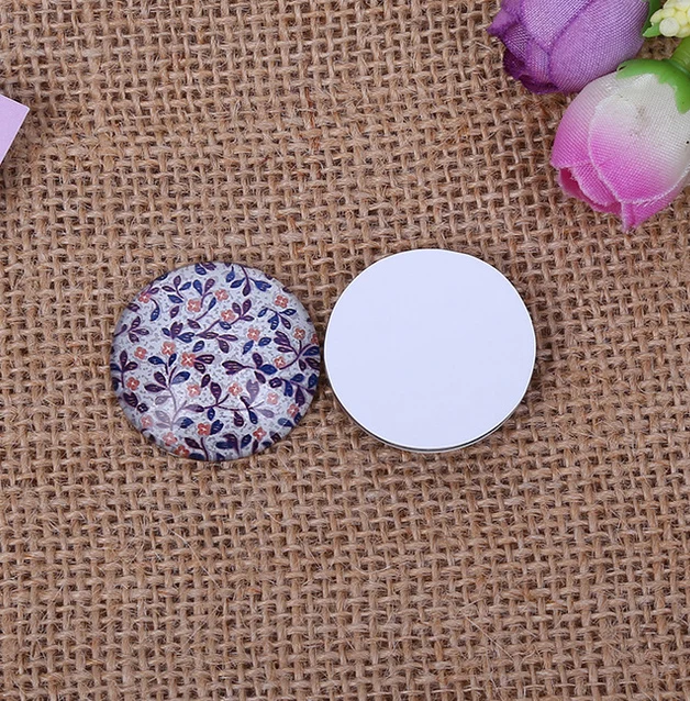 24pcs 12MM 14MM 16MM Linen Finish Pattern Round DIY Handmade Photo Glass Cabochons & Glass Dome Cover Pendant Cameo Settings