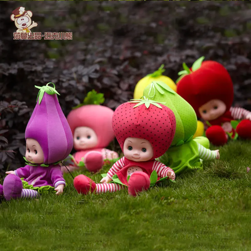 1 шт. плюшевая игрушка в виде овощей фруктов арбуза клубники персика | Игрушки и
