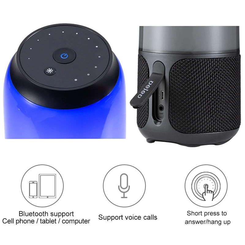 Bluetooth-Колонка Xiaomi Mijia V03 Портативная Беспроводная колонка с ярким ночным