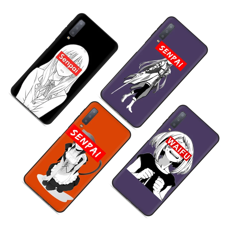 Sugoi семпай аниме waifu мягкий чехол для мобильного телефона чехол для samsung Galaxy A6 7 8 9 A10 30 40 50 70 J6