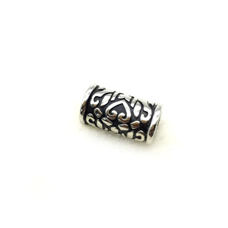 

8mm Big Hole 316l Stainless Steel Retro Totem Bead Large Hole European Charms Spacer Beads For Jewelry Making Men Bracelet