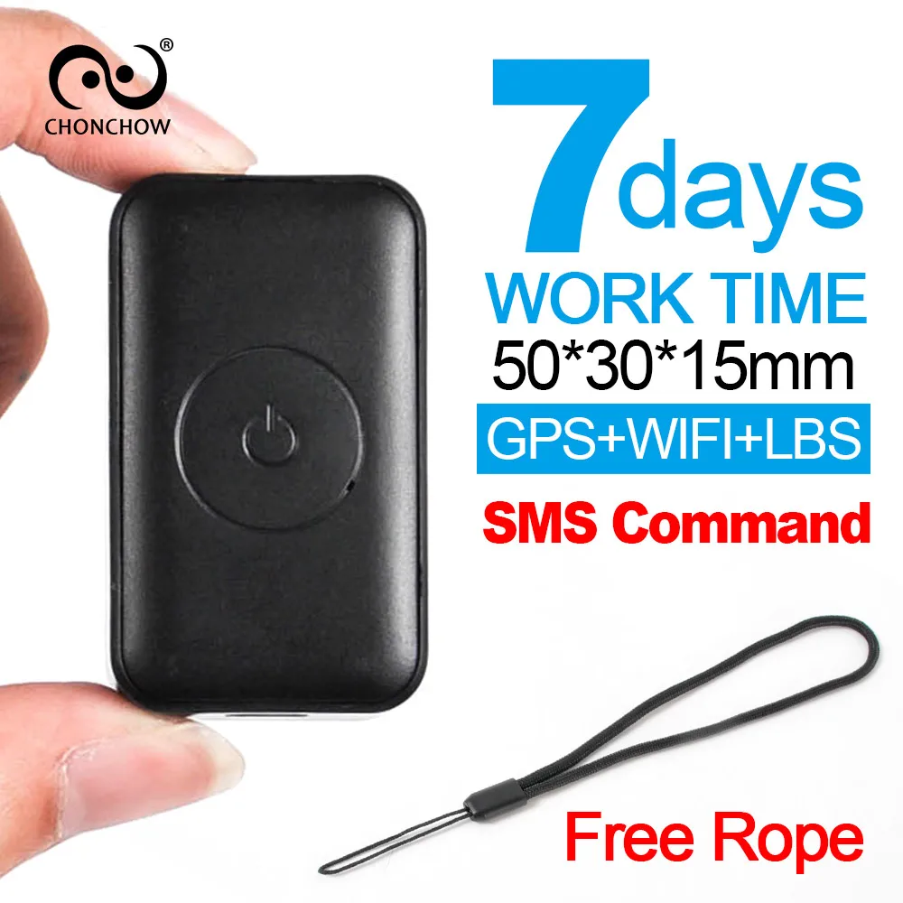 Мини GPS трекер детей 7 дней долгое время работы GPS/WI FI/LBS микро отслеживания для Для