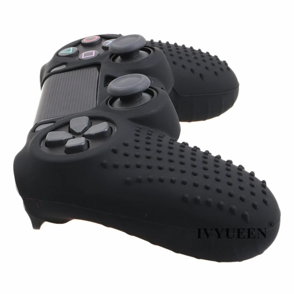 IVYUEEN для sony playstation 4 Dualshock 4 PS4 Pro Slim контроллер силиконовый чехол защитная кожа и аналоговые ручки