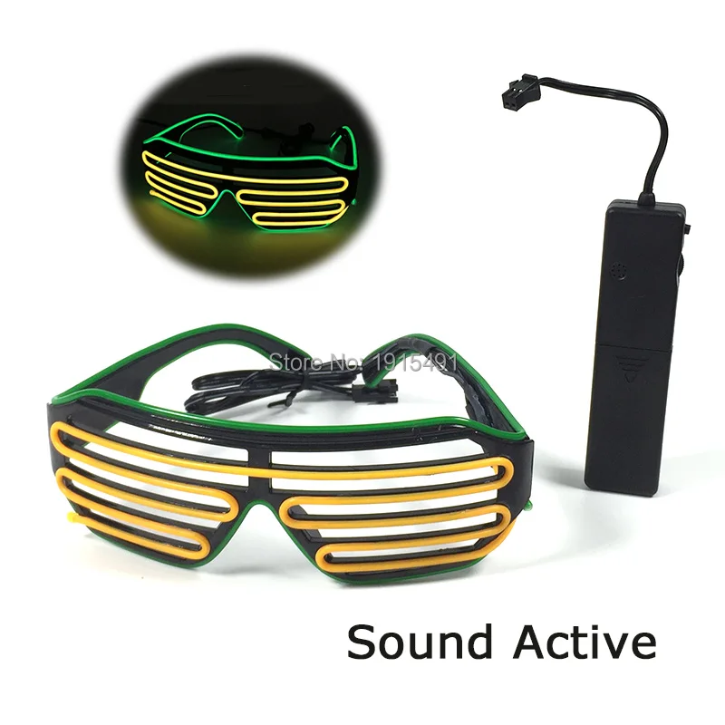 Очки солнцезащитные неоновые светодиодные с голосовым управлением декор для