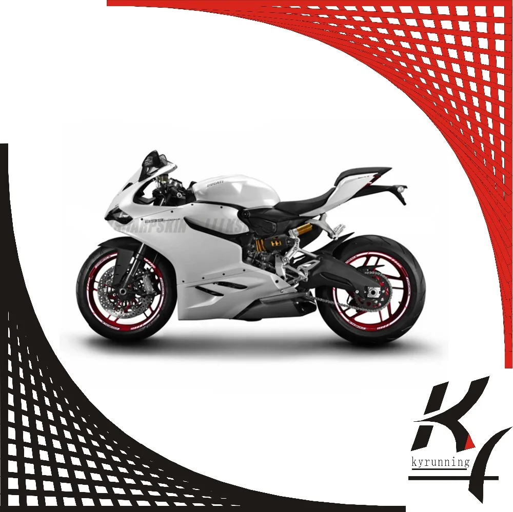 12 X Thick Edge Outer Rim Sticker Stripe Wheel Decals FIT all DUCATI 1299 PANIGALE S 959 | Автомобили и мотоциклы