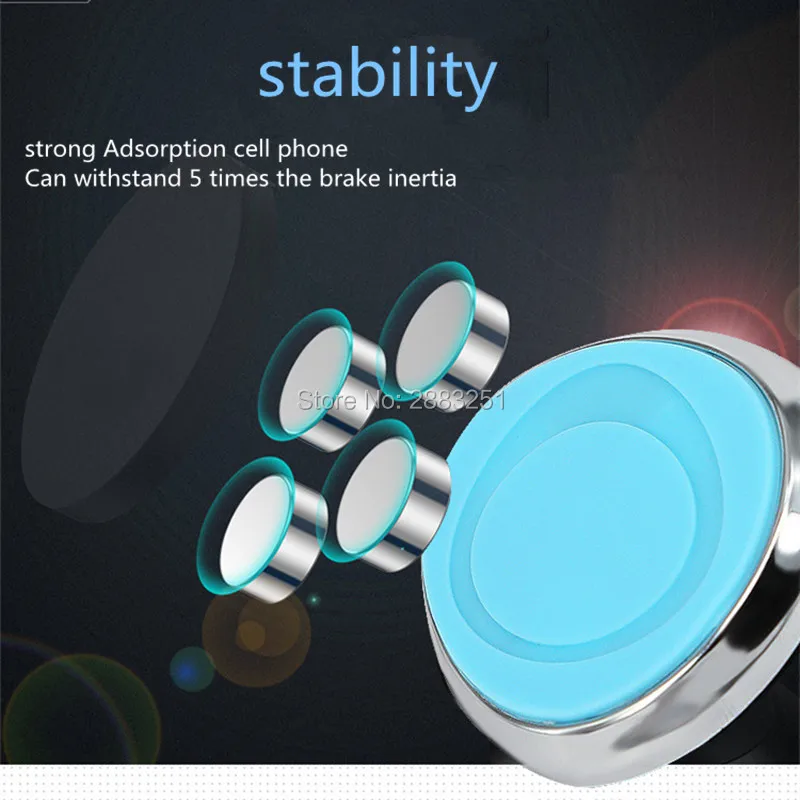 Автомобильный держатель на 360 градусов магнитный для телефона с вентиляционным