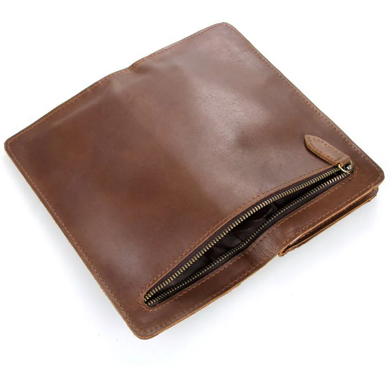 2017 Vintage Genuine Leather Men Wallet with Card Holders Bifold Zipper Business Clutch Bag High Quality | Багаж и сумки