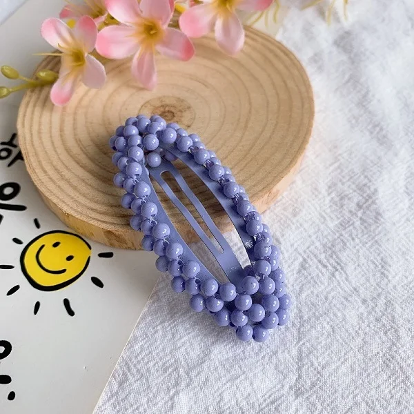 smal purple Корея Мода Imitiation жемчужная заколка заколки для женщин обувь девочек милые цвет ручной работы жемчужные цветы шпильки аксессуары волос - Окраска металла: smal purple