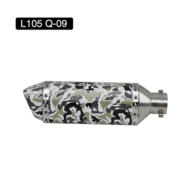Q-09 ZS Racing 51 мм Впускной модифицированный Akrapovic мотоцикл глушитель трубы для 50cc-1000cc Escape Moto gsr 600 msx 125 nc750x - Цвет: Q-09