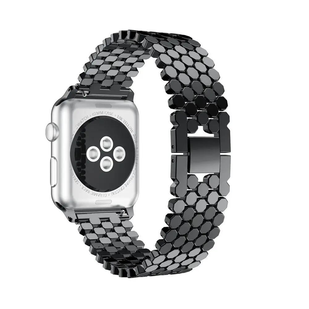 Ремешок из нержавеющей стали для Apple watch звеньевой браслет iwatch 4 3 2 1 series 42 мм 38 с