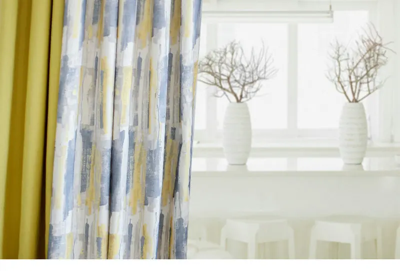 Design No.2 Curtain Современный стиль, льняные шторы с цветочным принтом и листьями для гостиной, спальни, на окно, для дома, пасторальные шторы, белый вышитый тюль - Цвет: Design No.2 Curtain