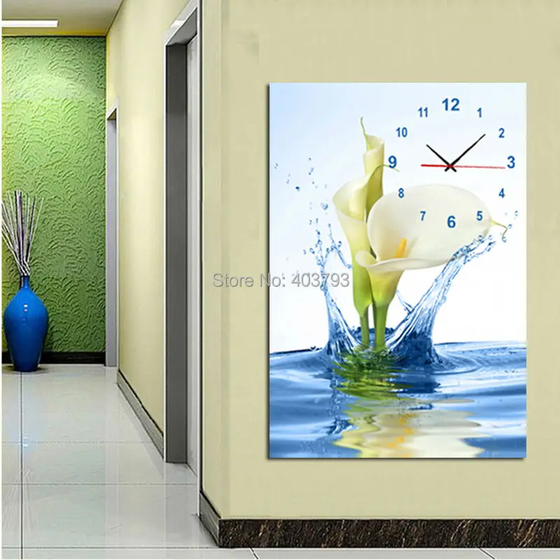 Europe Style Water Lilies Decorative Pictures Canvas Prints Oil Painting Modern Wall Art Home Decor | Дом и сад
