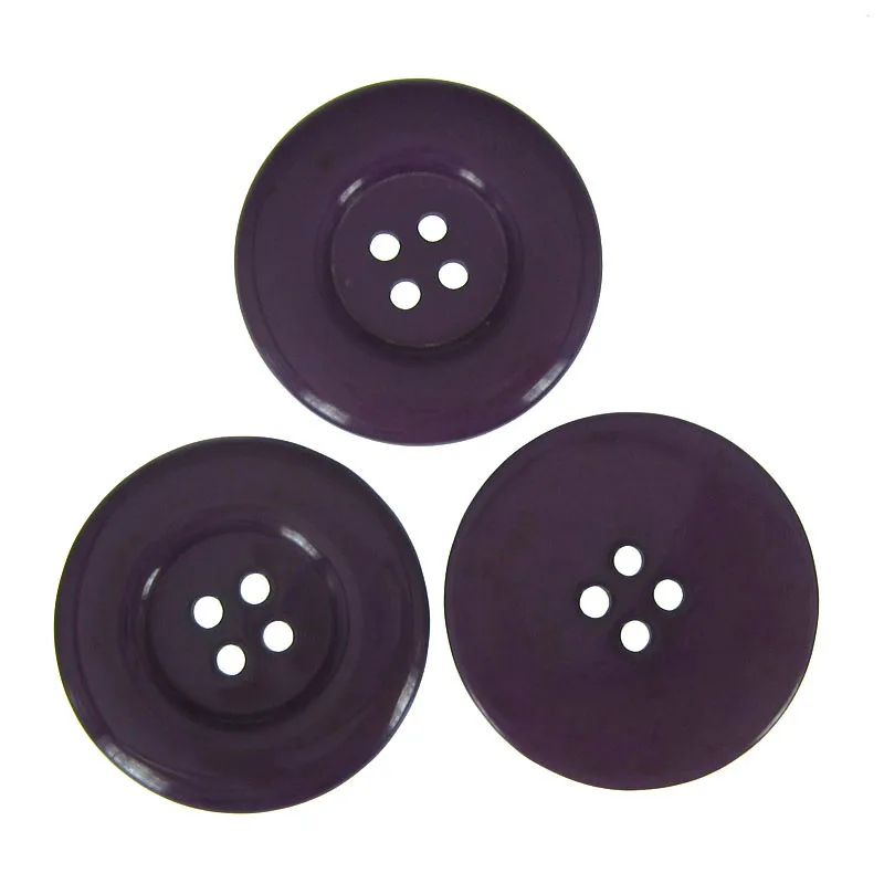 Purple 6 шт 1-1/" 4 отверстия смолы кнопки 38 мм круглые большие кнопки для одежды Швейные аксессуары Ремесло Скрапбукинг - Цвет: Purple