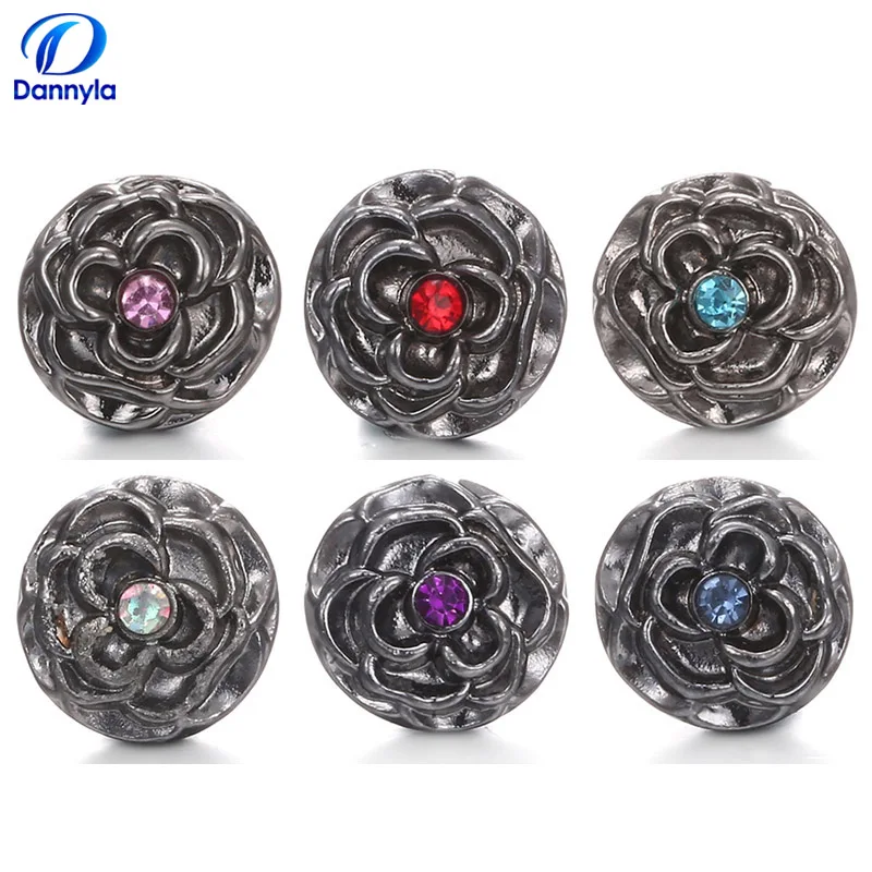 Beautiful Flower 12mm Snap Jewelry Fit Button Earring LSSN12MM21 | Украшения и аксессуары