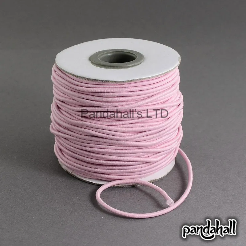 30 м/40 м/рулон 2 мм круглый DIY эластичный нейлоновый шнур снаружи резиновый внутри для изготовления ювелирных браслетов и ожерелий