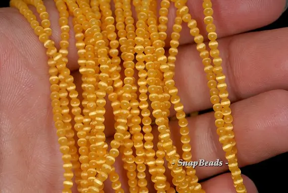 Золотистые и желтые круглые бусины 2 мм кошачий глаз 15 5 дюйма полная нить (90189748-910)