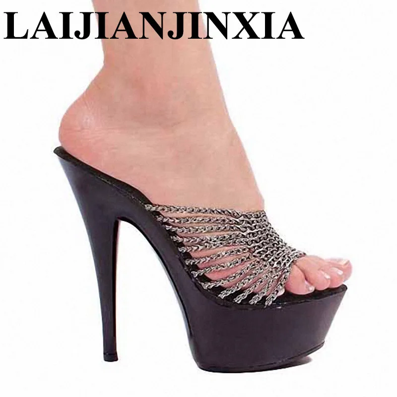 

Nightclub 15cm High-Heels Platform Wedding Party Dancing Shoes Pole Dancing Shoes Slippers Women Dance Shoes