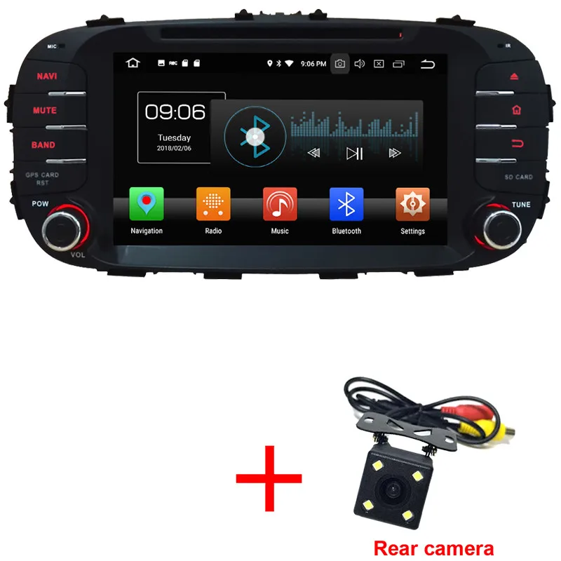 Radio x Rear Camera KLYDE 8 дюймов Восьмиядерный Android 8,0 4 Гб ОЗУ 32 Гб ПЗУ PX5 4G FM автомобильный DVD мультимедийный плеер радио для Kia Soul - Цвет: Radio x Rear Camera