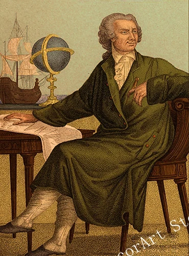 Leonhard Euler Mathematician Холст Картина винтажная Настенная картина плакат из крафт бумаги