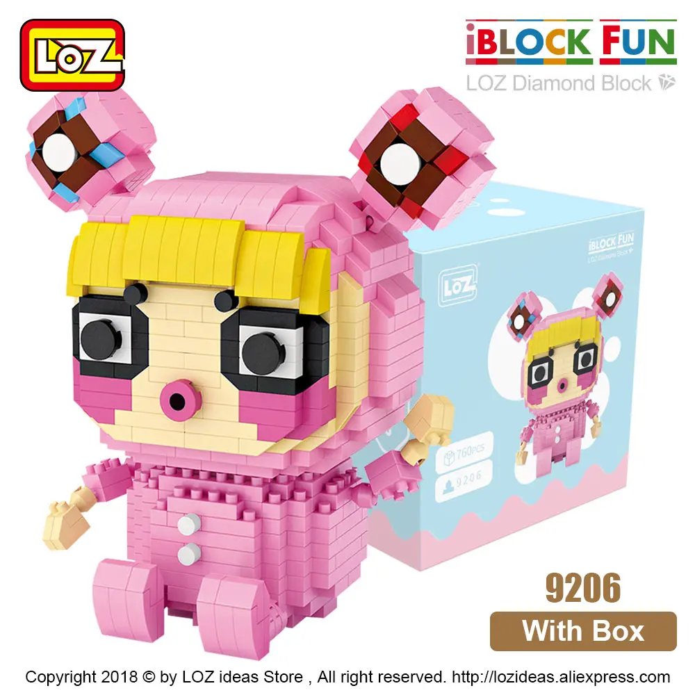 9206 With Box LOZ, алмазные блоки, сборка, аниме, фигурка, Kawaii, мини микро строительные блоки, кирпичи, сделай сам, развивающие игрушки для детей, подарок - Цвет: 9206 With Box