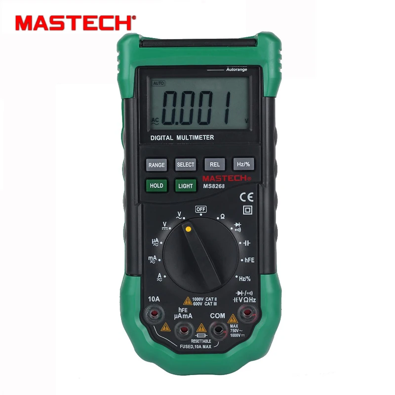 Mastech MS8268 Автоматический диапазон цифровой мультиметр Полная защита ac/dc Амперметр