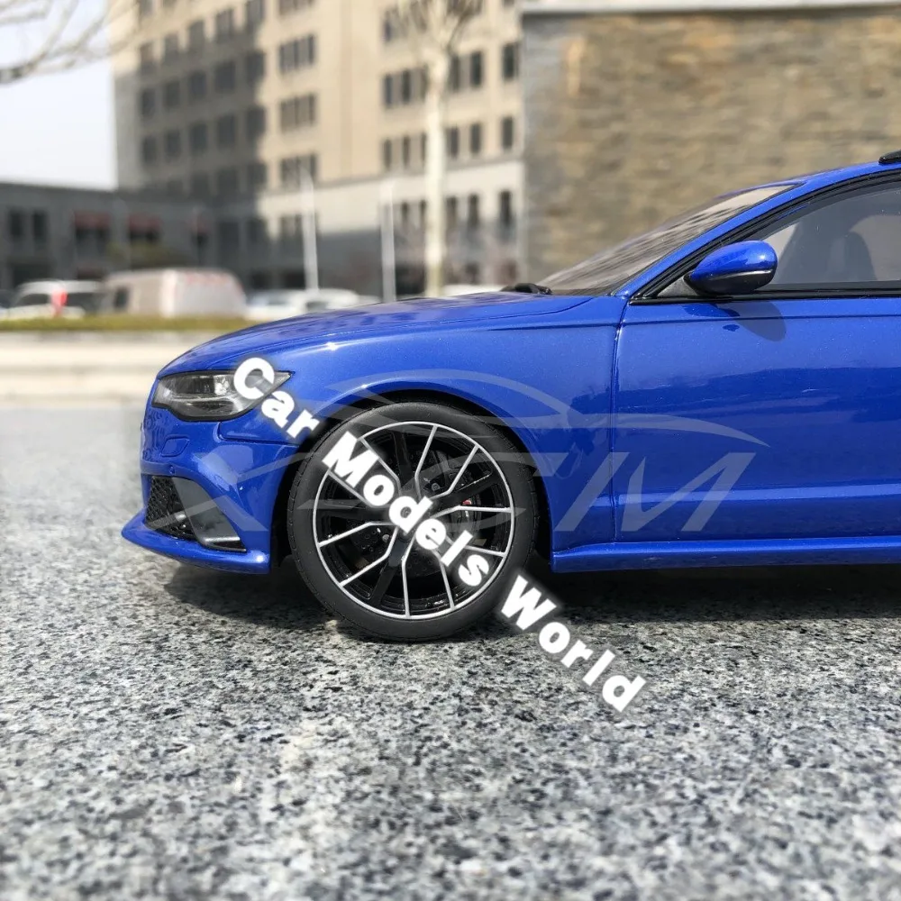 Полимерная модель автомобиля для GT Spirit RS6 (C7) Nogaro Edition (синий) 1:18 GT719 + маленький