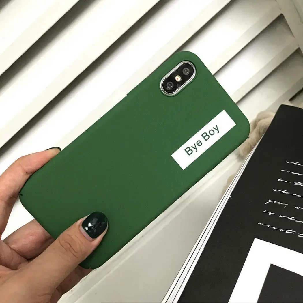 Letter Print PC Mobile Phone Case Back Cover Anywhere You Need For Green Easy to install and take off. iPhone |