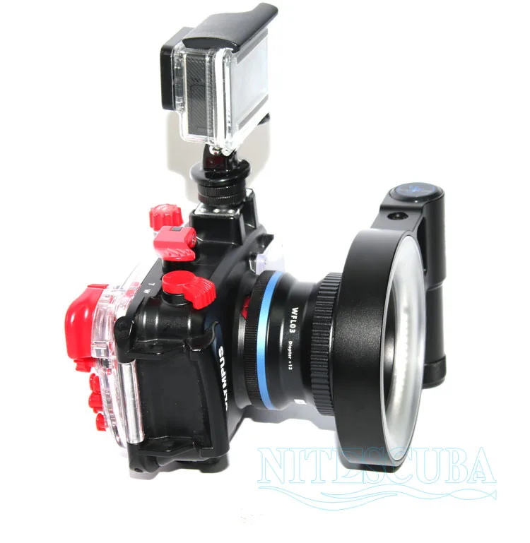 NiteScuba Дайвинг Weefine кольцо свет 3000& макро объектив wfl03 для TG4 TG5 GoPro Sony Canon Nikon камера Чехол подводная фотография