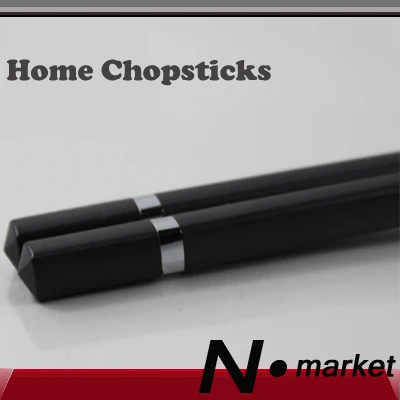 

New Arrival Pure Black Originality environmental protection 10 pair /lot Korean Style Home Chopsticks in Chopsticks 24cm