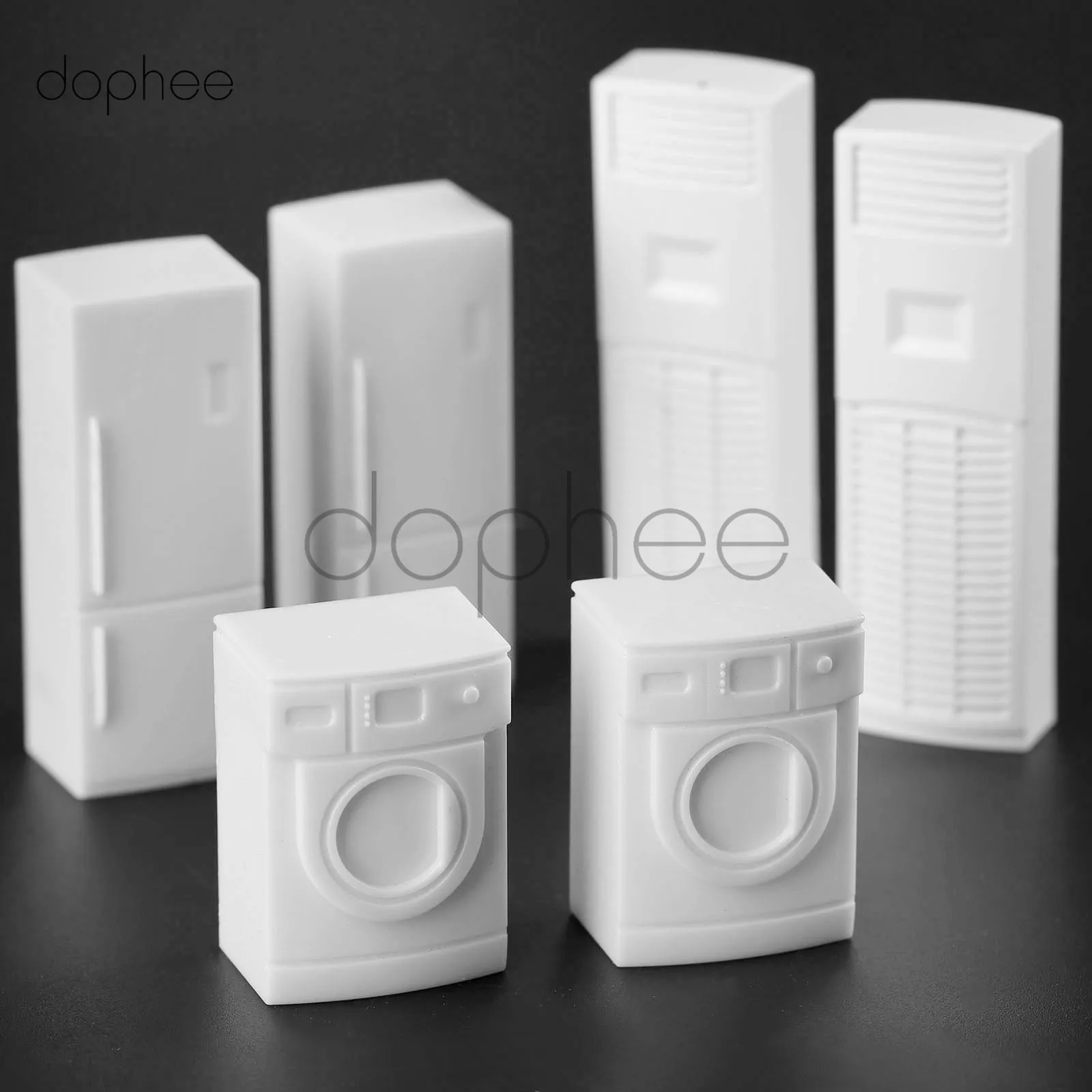 Dophee 10 комплектов белая пластиковая модель стиральной машины + холодильника