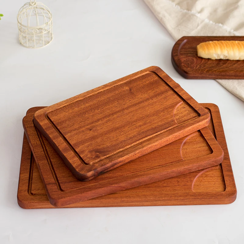 Sapele домашняя тарелка для стейка деревянный поднос разделочная доска макет