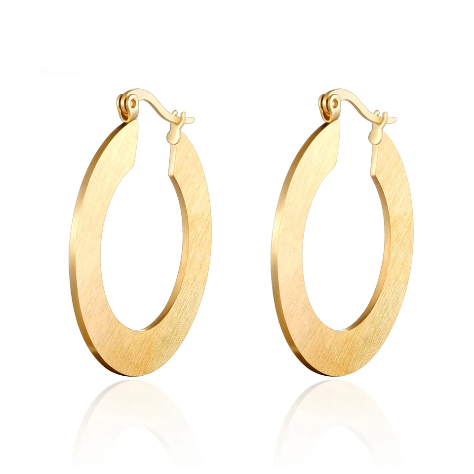 New drop-shaped hanging black round cake earrings tide women fashion wild accessories titanium steel jewelry | Украшения и