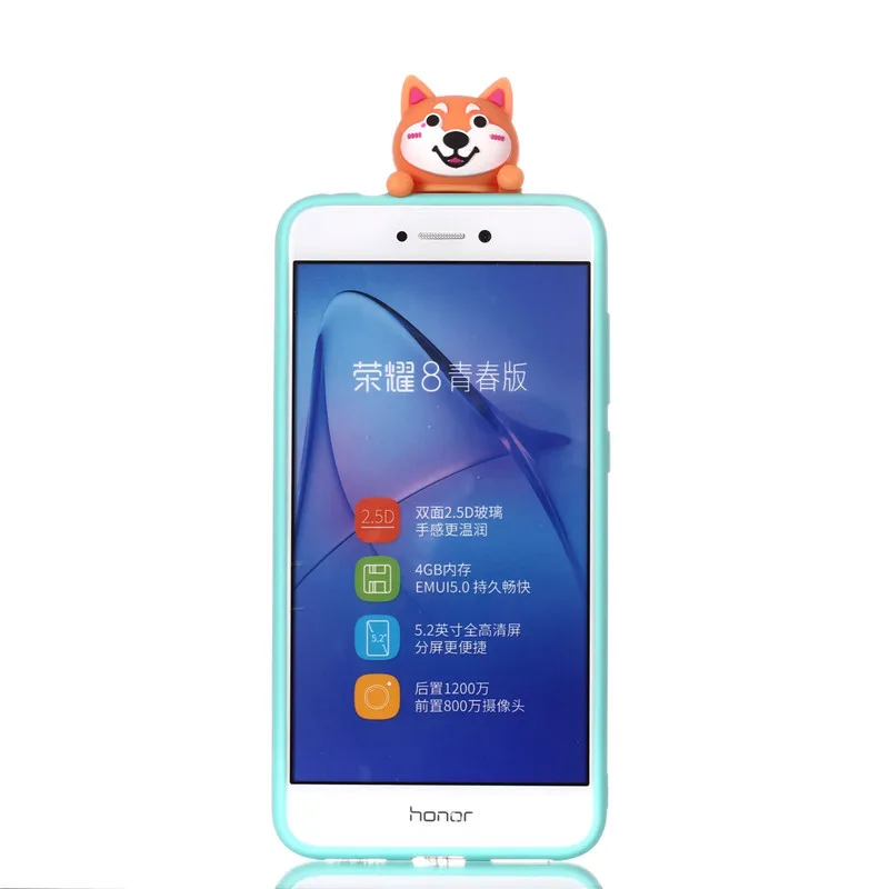 Silicone Case on sFor fundas Huawei P8 Lite 2017 Cover For Coque 3D Cat Unicorn Panda Phone Cases Etui |