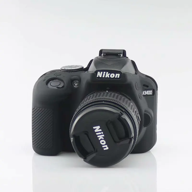 Силиконовый кожаный брони чехол Защита корпуса для Nikon D3400 корпус DSLR только