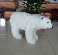 big simulation polar bear toy handicraft resinfur white polar bear doll gift about 31x18cm 1438
