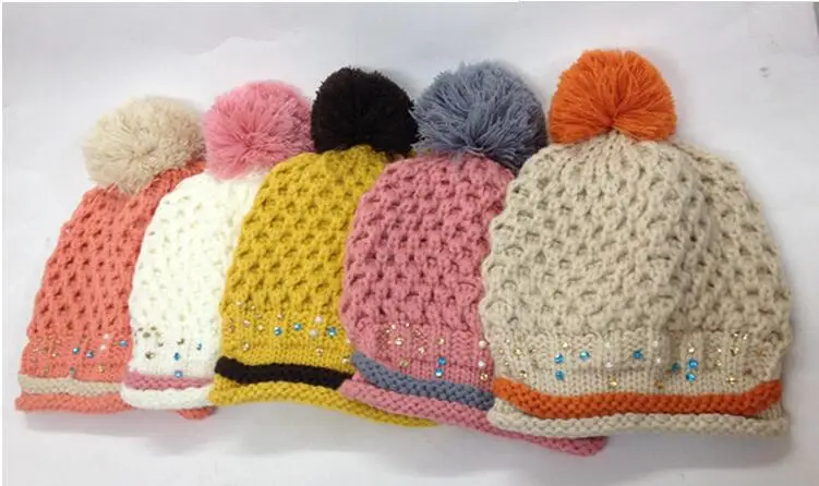 Женские шерстяные шапки с помпоном вязаные шапки|Женские Skullies и шапочки| |