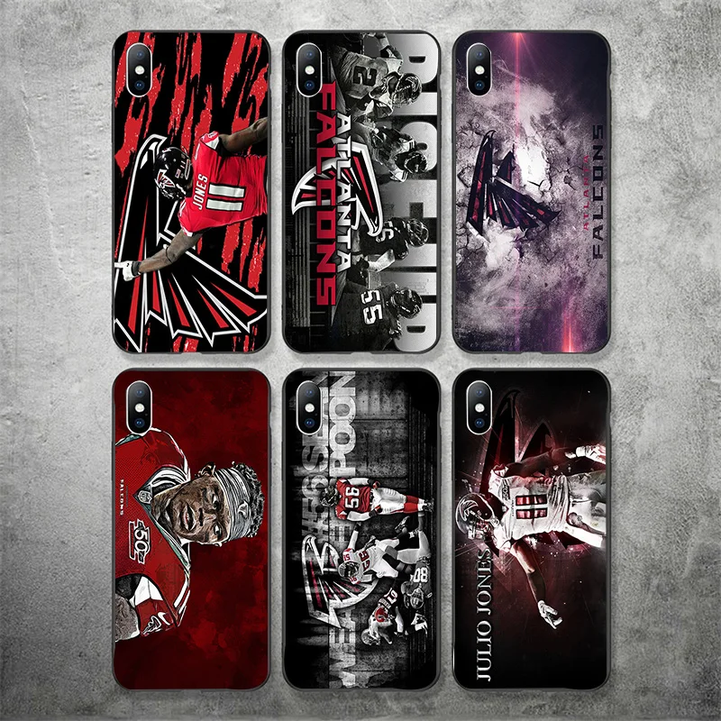 Yinuoda Atlanta Falcons чехол для телефона NFL Julio Jones Iphone DIY рисунок мягкий TPU X XR XS MAX 7 8 plus 6 S 5s