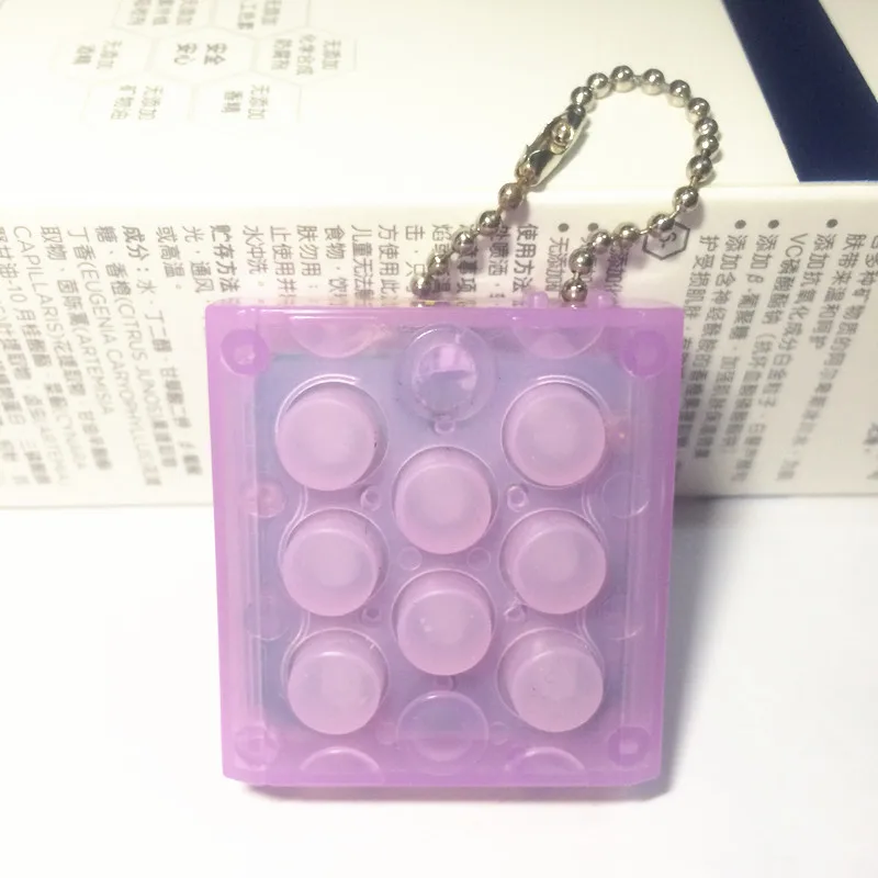 Творческий Mugen Puchi Брелок Пути Электронный Bubble Wrap Keyring Поп бесконечные воздушный