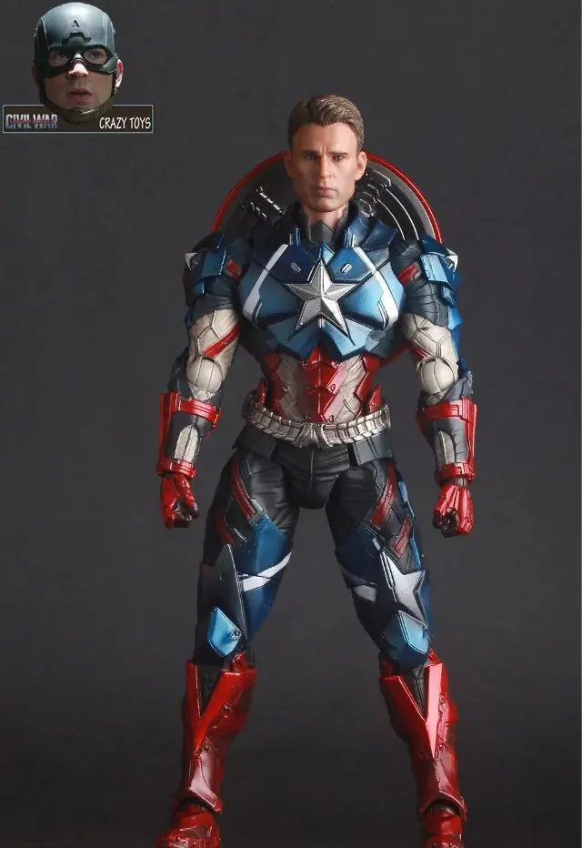 Сумасшедшие игрушки Marvel Мстители 12 &quot25 см Капитан Америка супер герой ПВХ
