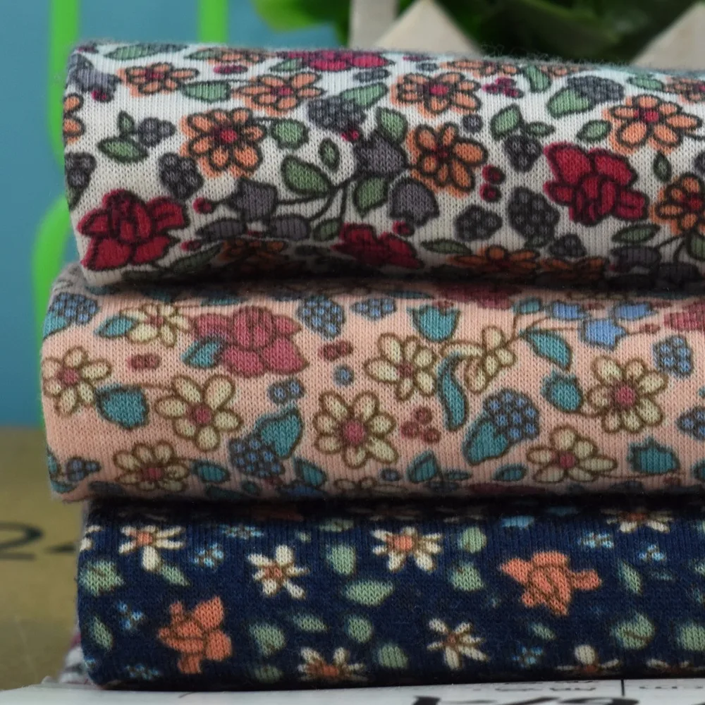 2017 Напечатанная модная одежда - джерси для пошива брюк, платья, юбки, носков и одежды с маленьким цветочным узором 100 * 165 см 576А JXL ТЕКСТИЛЬ на.