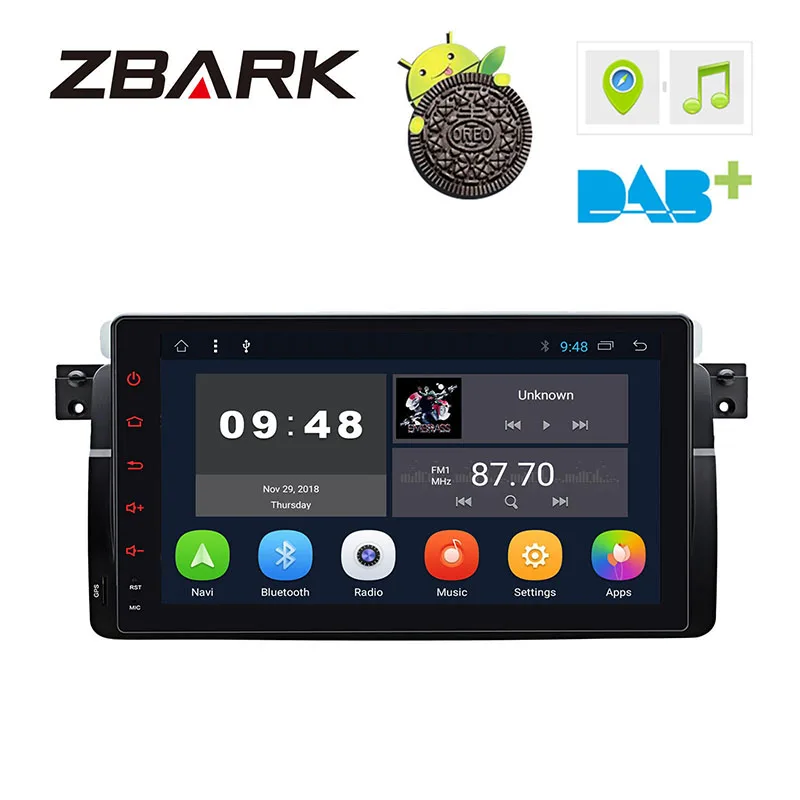 9 &quotAndroid 8 1 автомобильный стерео радиоплеер gps навигация wifi для BMW E46 седан без DVD