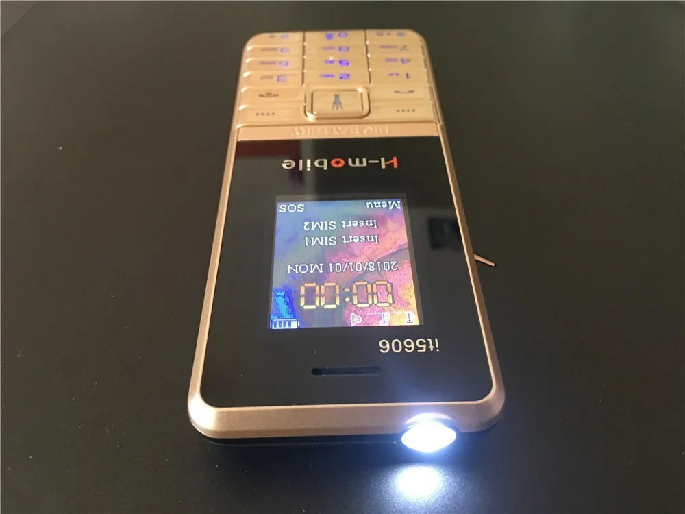 2019 Новый H mobile IT5606 мобильный телефон 1 77 &quotDual SIM Базовая большая клавиатура Quad Band
