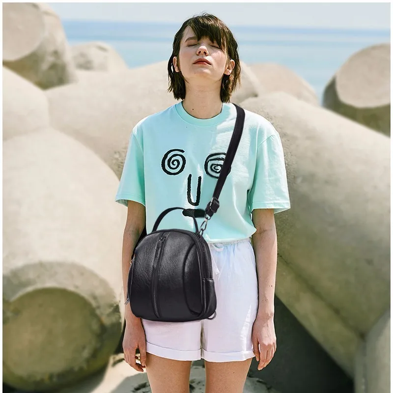 Женские кожаные рюкзаки Mochila Feminina винтажные высокого качества для девочек 2019 |