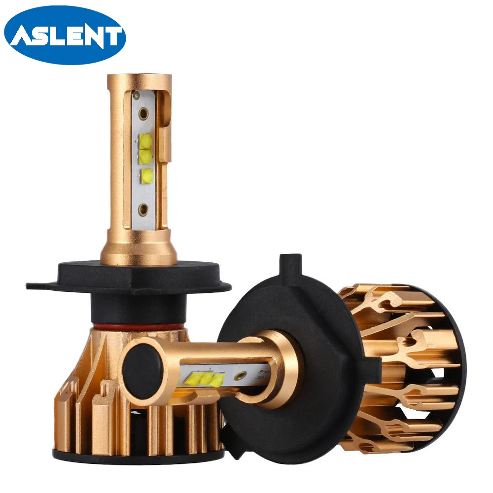 ASLENT 2 шт. светодиодный H7 H4 светодиодный авто лампы H11 H8 H9 9005 9006 HB3 HB4 H13 80 Вт 10000LM 6500K для автомобильных фар чипы SMD 12V 24V