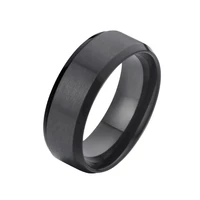 classic black tungsten carbide ring for men fashion jewelry 8mm anniversary wedding band couple rings for women