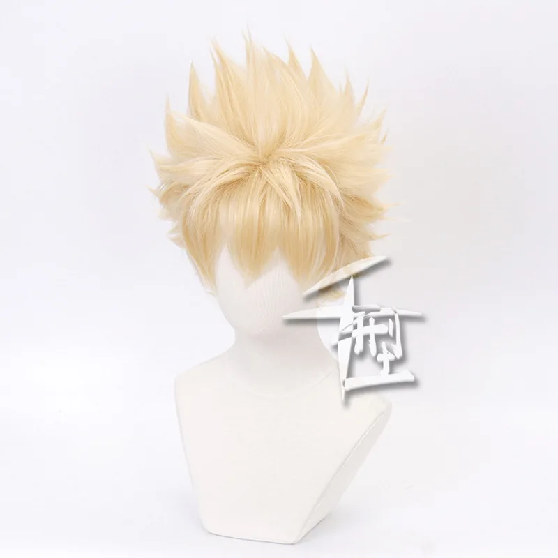 Парик для косплея My Boku no Hero моя геройская Академия Bakugou Katsuki Bakugo короткий светлый