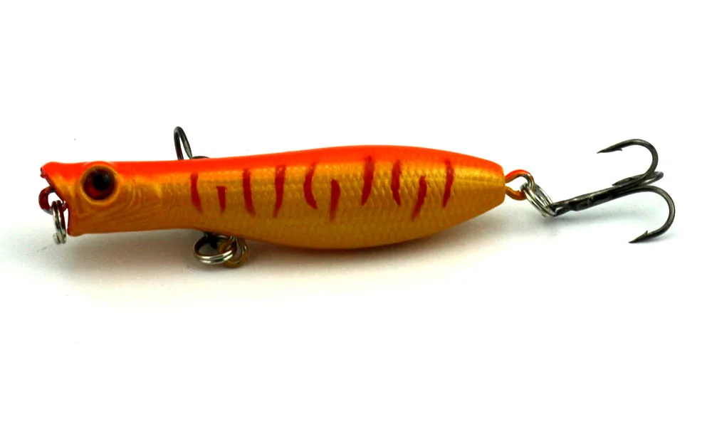 10 шт. 60 мм для рыбалки приманки поппер 6 см 5 G 8 # крючки ( PO009 ) верхний вода жёсткая