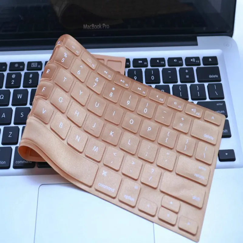 Новое поступление золотой силиконовый чехол для ноутбука США Macbook Air Pro Retina 13 15