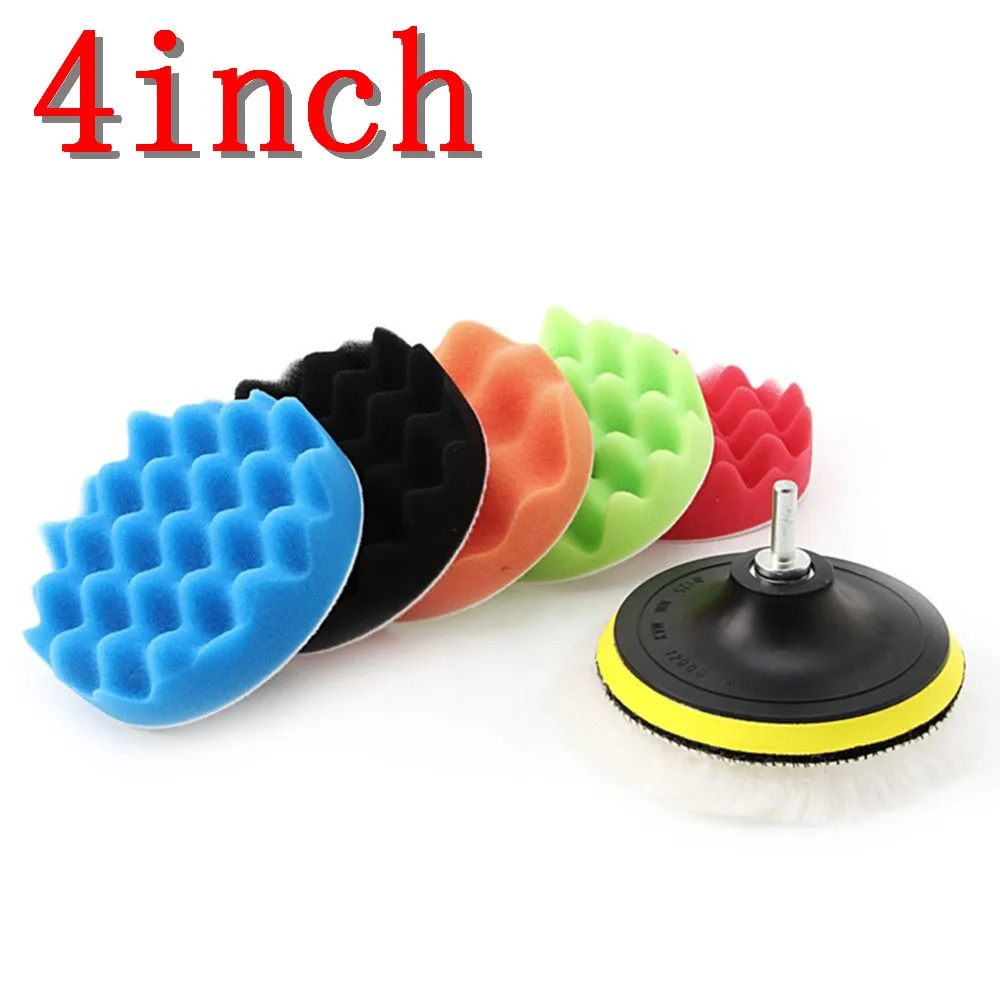 8pcs 4inch 8 шт. 3/" Автомобильная полировальная подушка, Губка для полировки, набор для полировки воска, набор для полировки автомобиля, восковые автомобильные аксессуары - Цвет: 8pcs 4inch